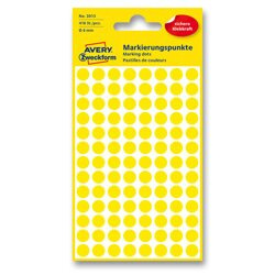 Avery Zweckform Samolepicí kulaté etikety Avery - žluté, průměr 8 mm, 416 ks