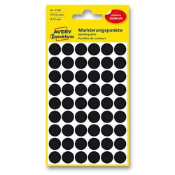 Avery Zweckform - kulaté etikety - průměr 12 mm, 270 etiket, černé