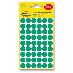 Avery Zweckform Samolepicí kulaté etikety Avery - zelené, průměr 12 mm, 270 ks
