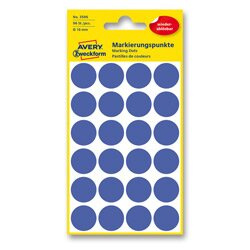 Avery Zweckform - kulaté etikety - průměr 18 mm, nepermanentní, 96 ks, modré