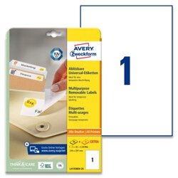 Avery Zweckform - nepermanentní etikety - 210,0×297,0 mm, 30 etiket