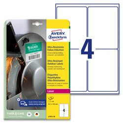 Avery Zweckform - ultra odolné etikety - 99,1 × 139 mm, 40 etiket