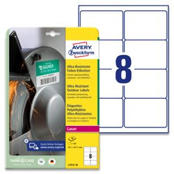 Ultra odolné etikety Avery Zweckform - bílé, 99,1 x 67,7 mm, 80 ks