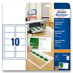 Avery Zweckform Obchodní vizitky Quick & Clean - bílý, matný, 25 ks