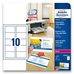 Avery Zweckform Obchodní vizitky Quick & Clean - ultra bílý, oboustranný, 25 ks