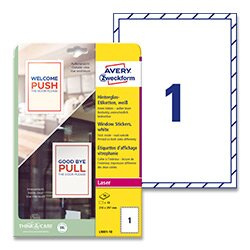 Avery Zweckform - etikety na sklo - A4, 210 x 297 mm, 10 etiket