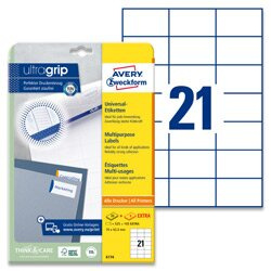 Avery Zweckform - univerzální etikety - 70,0 × 42,3 mm, 525 etiket
