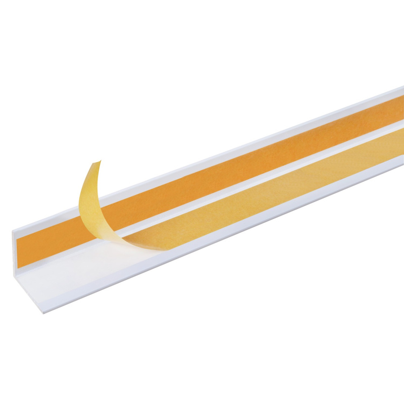 GAH Alberts Úhlový profil, samolepicí, rovnor., plast, bílá, 25 x 25 x 2600 mm