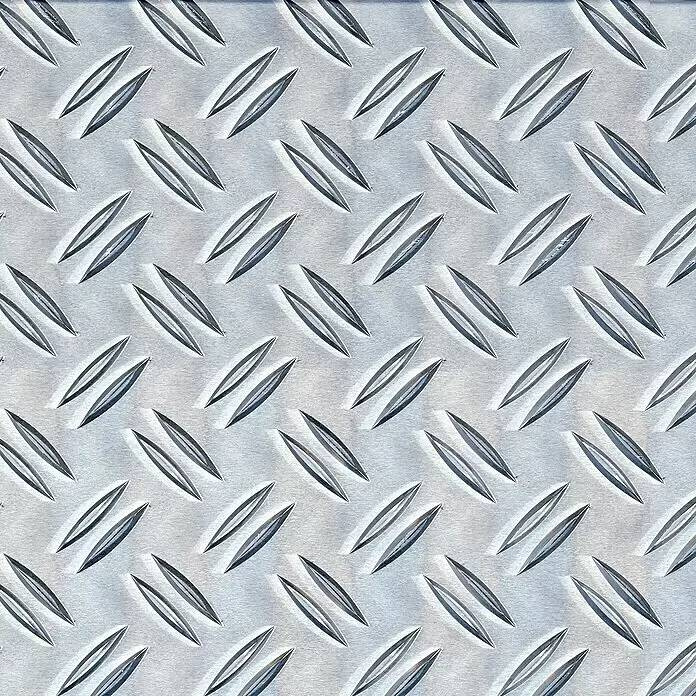 Žebrovaný plech Kantoflex / 600 x 1000 x 2,5 mm / hliník / stříbrná Varianta: ivi1