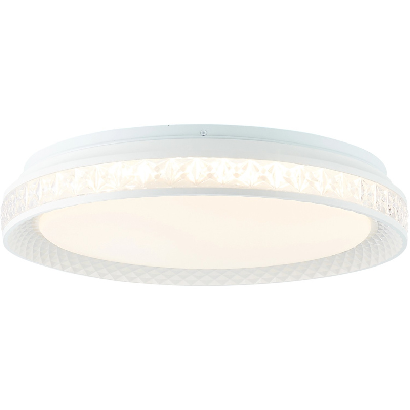 Smarte Stropní LED svítidlo Burlie, stmívatelné, bílá/průhledná, pr. 39 cm