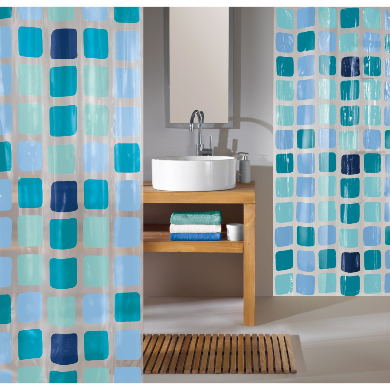 Kleine Wolke Sprchový závěs Sonny modrý 120 x 200 cm