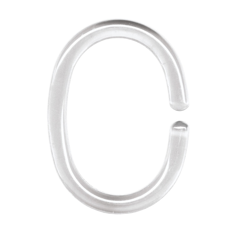 Kleine Wolke Kroužky pro sprchový závěs transparentní, 12 ks
