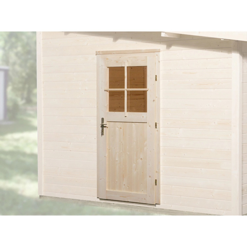 Weka Jednoduché dveře pro domek s tl. stěny 21/28 mm, přírodní,  97 x 181 cm