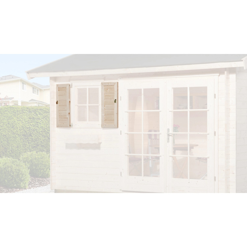 Weka Okenice pro okna zahradního domku, přírodní, 69 x 79 cm, 2 ks