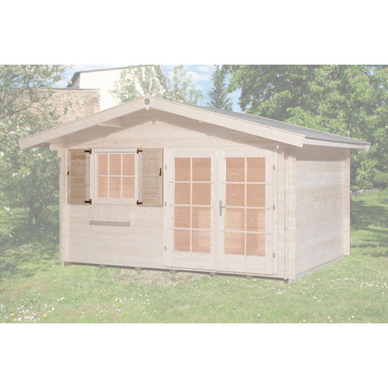 Weka Okenice pro okna zahradního domku, přírodní, 91 x 91 cm, 2 ks