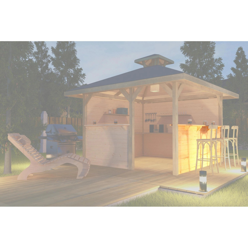 Weka Velká stěna s odkládacím pultem (barem) pro altány 651 vel. 2