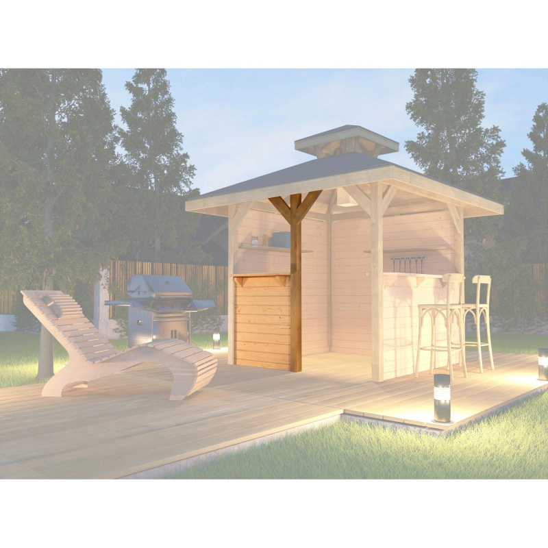 Weka Malá stěna s odkládacím pultem (barem) pro altány 651 vel. 2