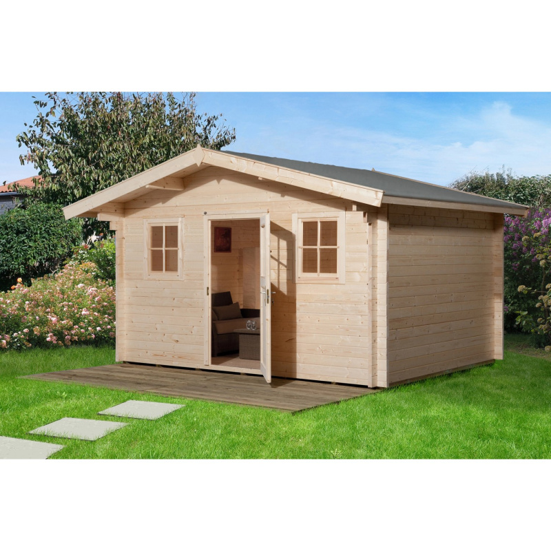 Weka Dřevěný zahradní domek 135 vel. 2, přírodní, 380 x 380 cm
