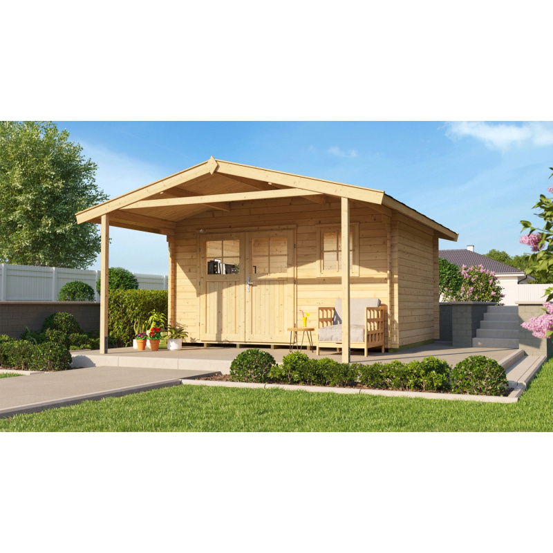 Weka Dřevěný zahradní domek 111 A vel. 3, přírodní, 460 x 590 cm