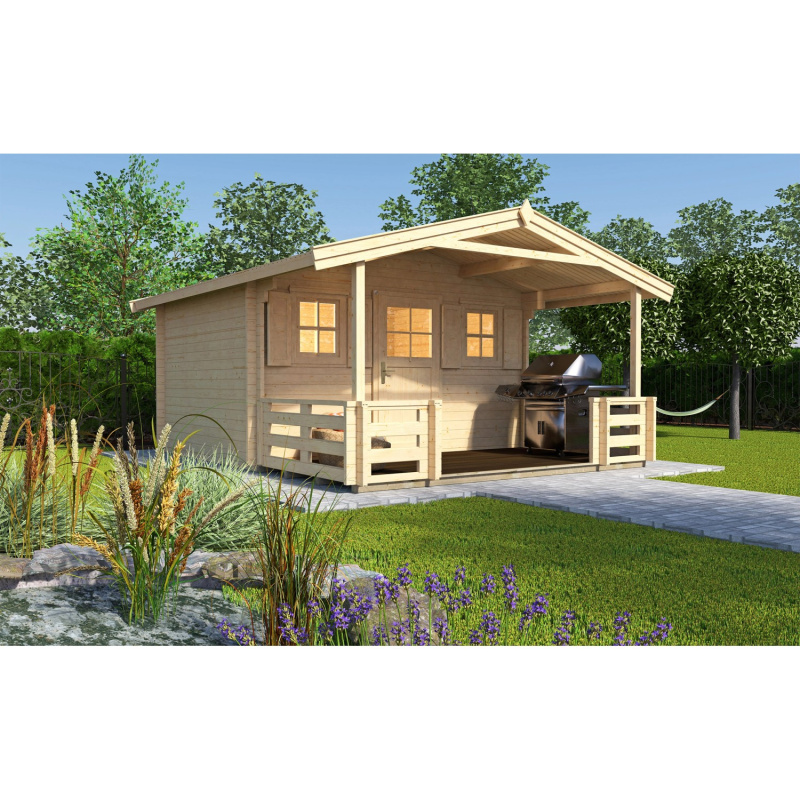 Weka Dřevěný zahradní domek 110 B vel. 1, přírodní, 460 x 514 cm