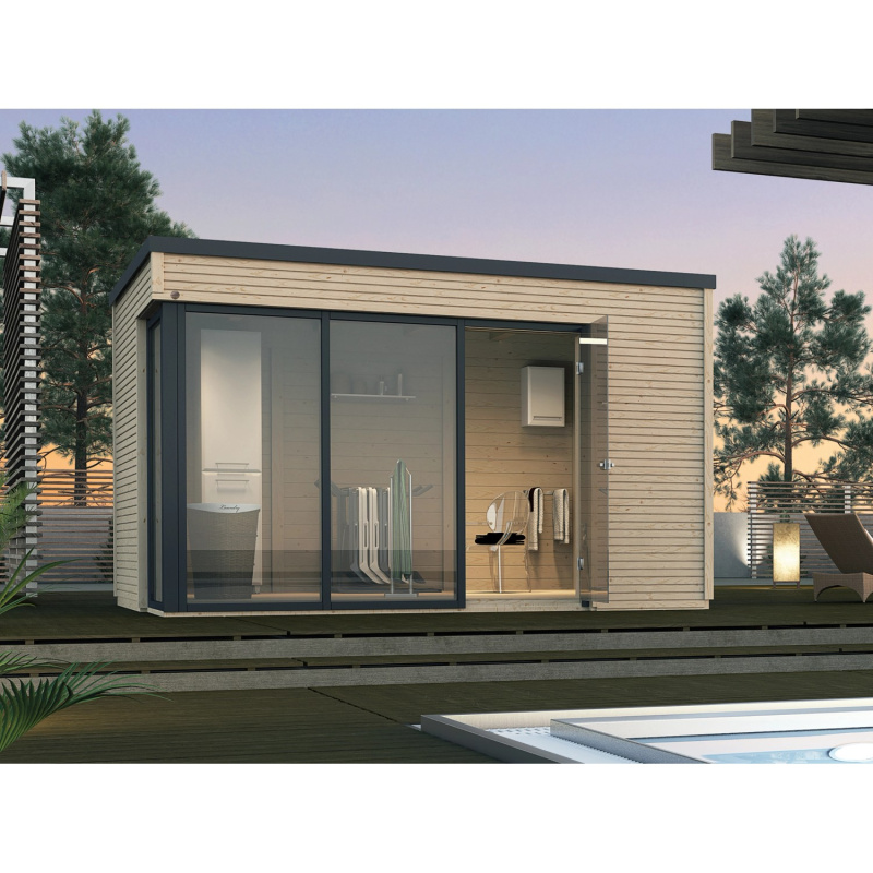 Weka Designový dřevěný zahradní domek Cubilis B 380 x 380 cm