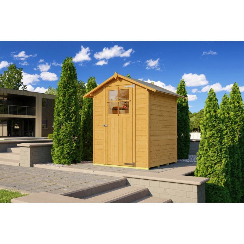 Weka Dřevěný zahradní domek 317 vel. 2, světlý dub, 152 x 148 cm