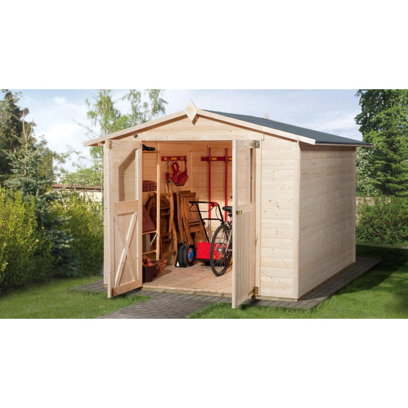 Weka Dřevěný zahradní domek Parma D přírodní, 254 x 194 cm