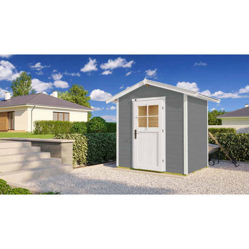Weka Dřevěný zahradní domek 223 vel. 1, šedá, 205 x 154 cm
