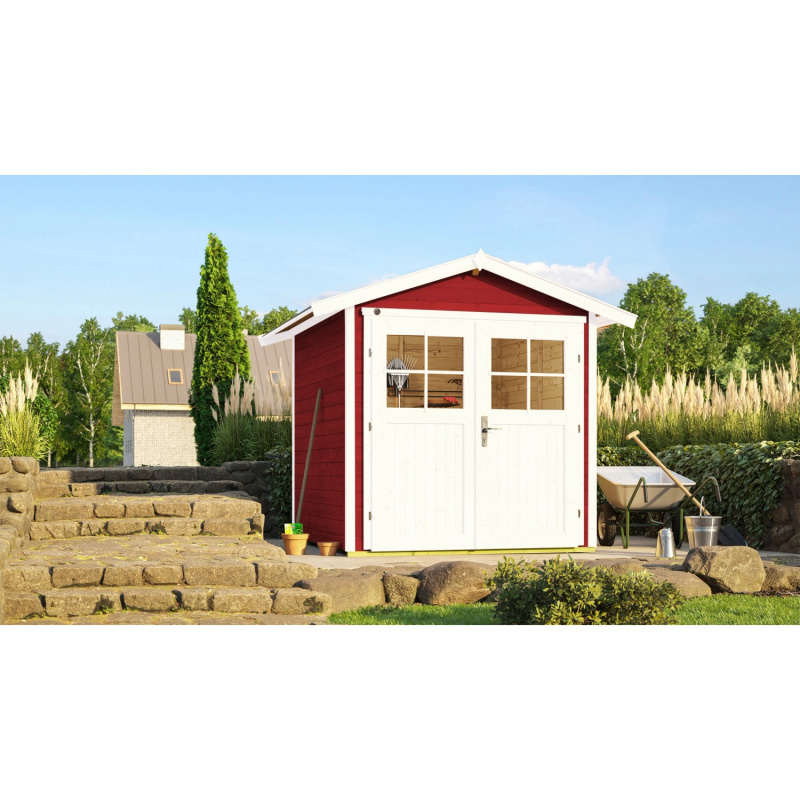 Weka Dřevěný zahradní domek 224 vel. 1, švédská červená, 205 x 209 cm