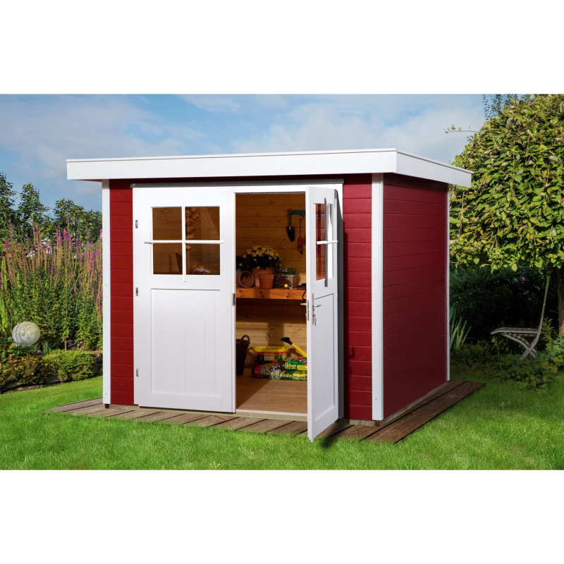Weka Dřevěný zahradní domek 227 vel. 2, švédská červená, 235 x 239 cm