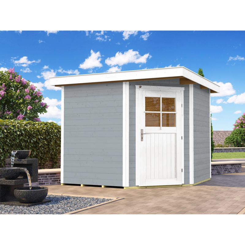 Weka Dřevěný zahradní domek Angolo B, šedá, 239 x 235 cm