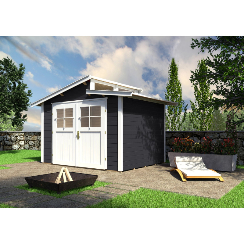 Weka Dřevěný zahradní domek 226 vel. 3, antracitová, 295 x 209 cm