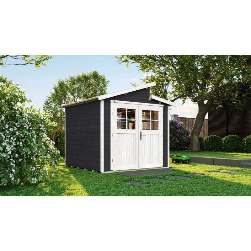 Weka Dřevěný zahradní domek 226 vel. 2, antracitová, 235 x 239 cm