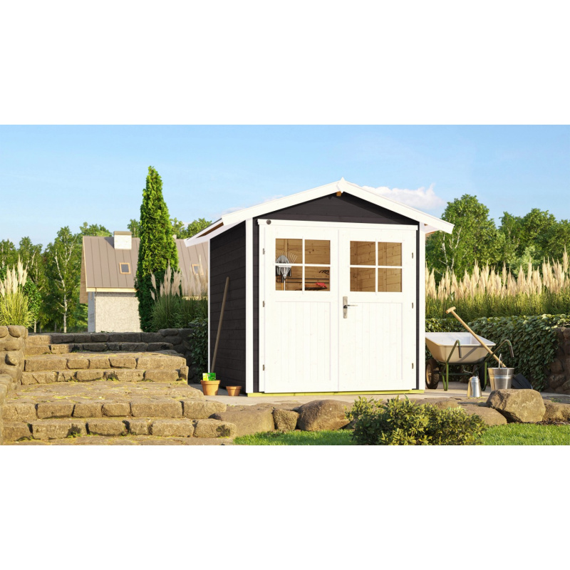 Weka Dřevěný zahradní domek 224 vel. 1, antracitová, 205 x 209 cm