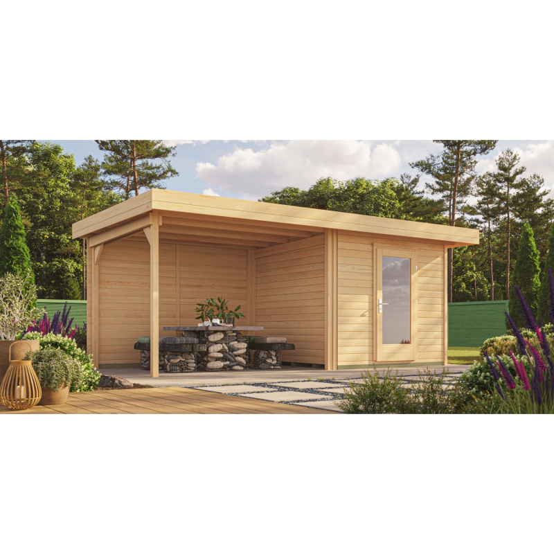 OBI zahradní domek Florenz B, přírodní, 530 x 240 cm