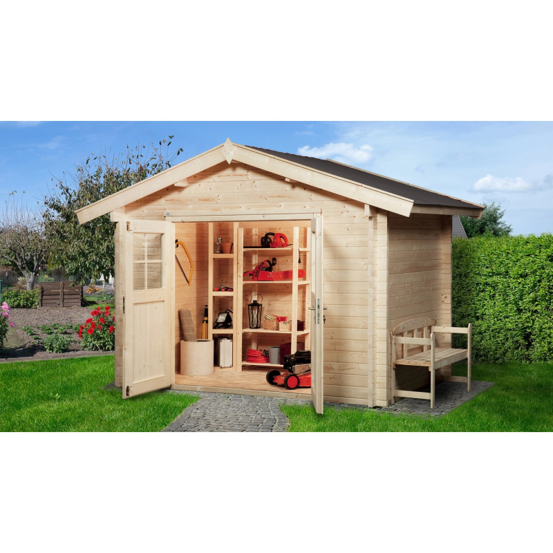 Weka Dřevěný zahradní domek 132 vel. 3, přírodní, 300 x 300 cm