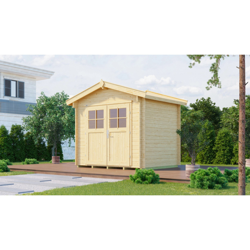 Weka Dřevěný zahradní domek 132 vel. 1, 45 mm, přírodní, 250 x 250 cm