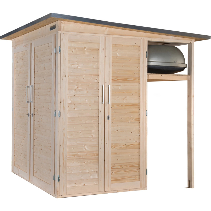 Weka Zahradní skříň Garten Q Multi, přírodní, 217 x 224 x 224 cm