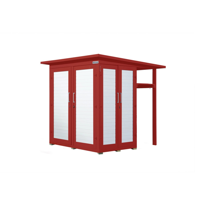 Weka Zahradní skříň Garten Q Multi, švédská červená, 217 x 224 x 224 cm