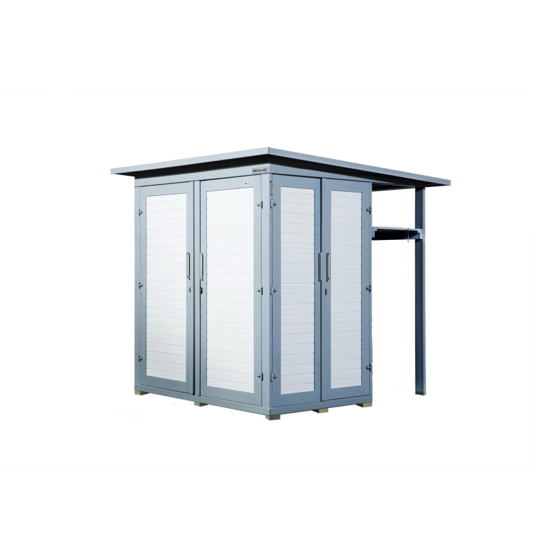 Weka Zahradní skříň Garten Q Multi, šedá, 217 x 224 x 224 cm