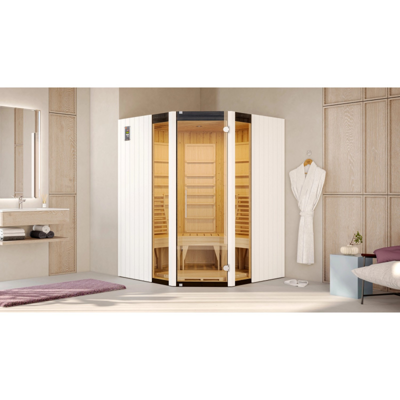Weka Infračervená kabina Osby rohová s deskovými zářiči (Š x H) 200 x 138 cm