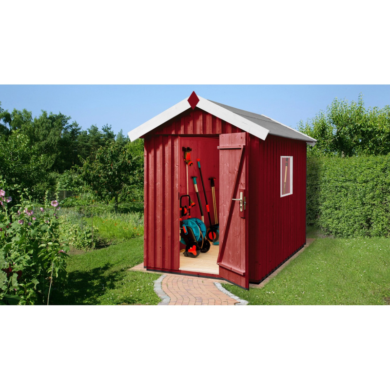 Weka Švédský zahradní domek 348 vel. 1, švédská červená, 162 x 168 cm