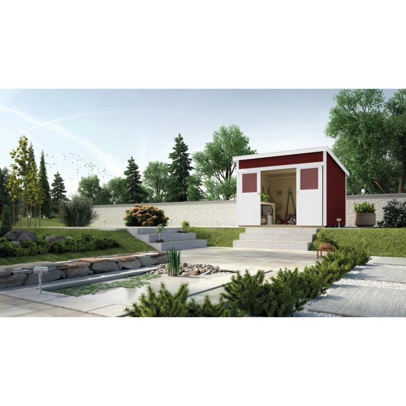 Weka Dřevěný zahradní domek 225 vel. 1, švédská červená, 295 x 209 cm