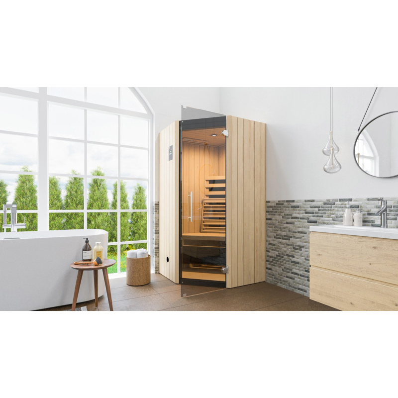 Weka Rohová infračervená kabina Tanilla, 99 x 99 cm