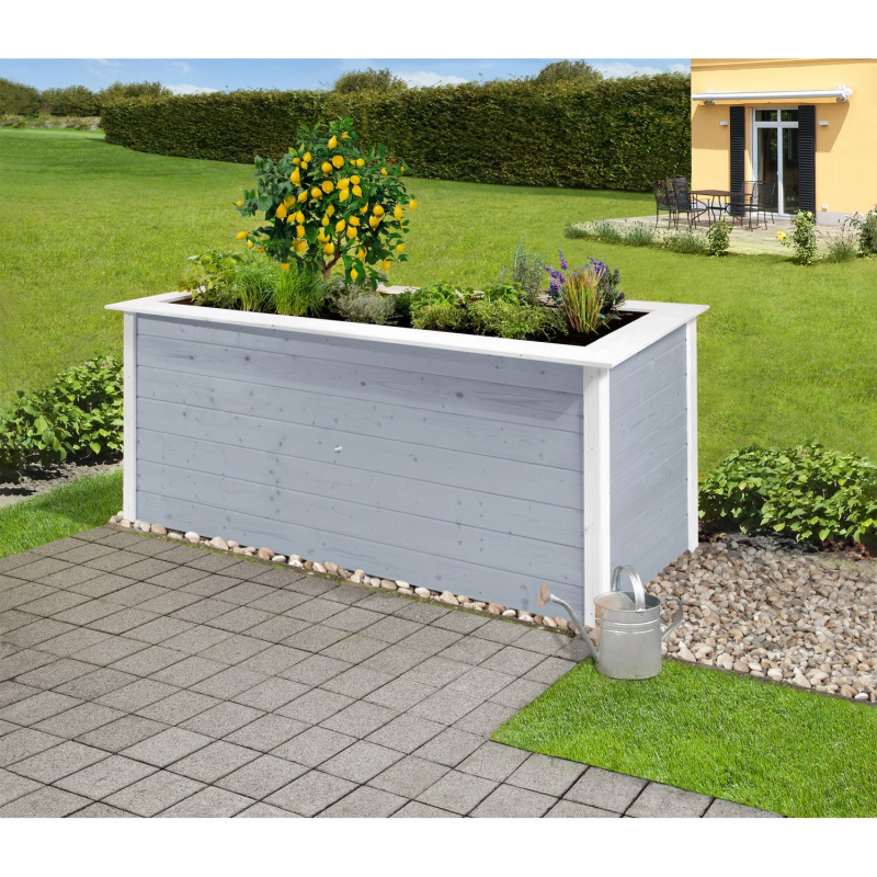Weka Vyvýšený záhon Herba, šedá/bílá 205 x 80 x 81 cm