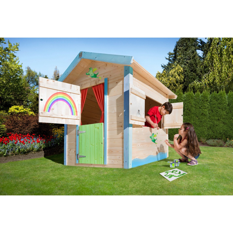Weka Dětský domeček na hraní Tabaluga, přírodní, 154 x 145 x 153 cm