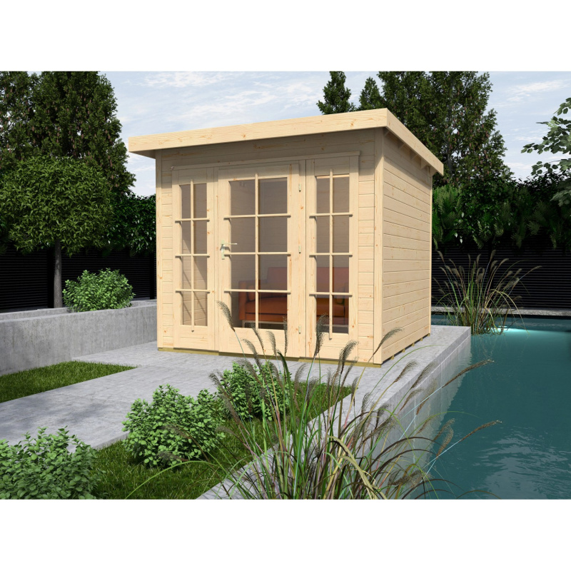 Weka Designový zahradní domek Panorama 172 vel. 1, přírodní, 235 x 239 cm