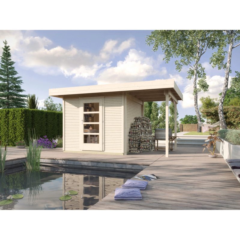 Weka Designový zahradní domek WekaLine 172 A vel. 3, přírodní, 445 x 300 cm