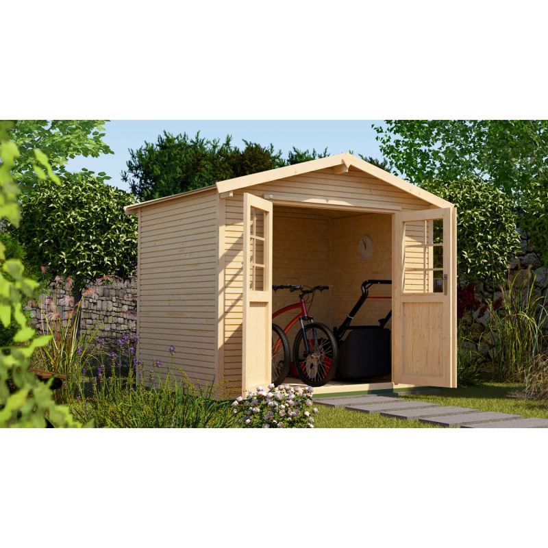 Weka Dřevěný zahradní domek WekaLine 218 vel. 2, přírodní, 301 x 205 cm