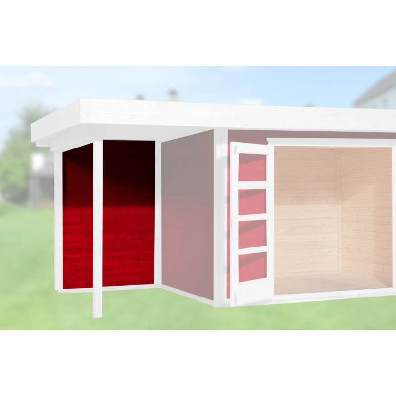 Weka Zadní stěna pro designový domek 126 a 172, švédská červená, šířka 147 cm